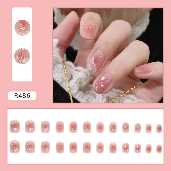Korean Nails – Butterage Natural & Comfortable 24 Nails - 486
