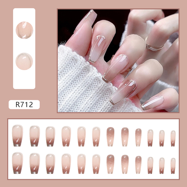 Korean Nails – Butterage Natural & Comfortable 24 Nails - 712